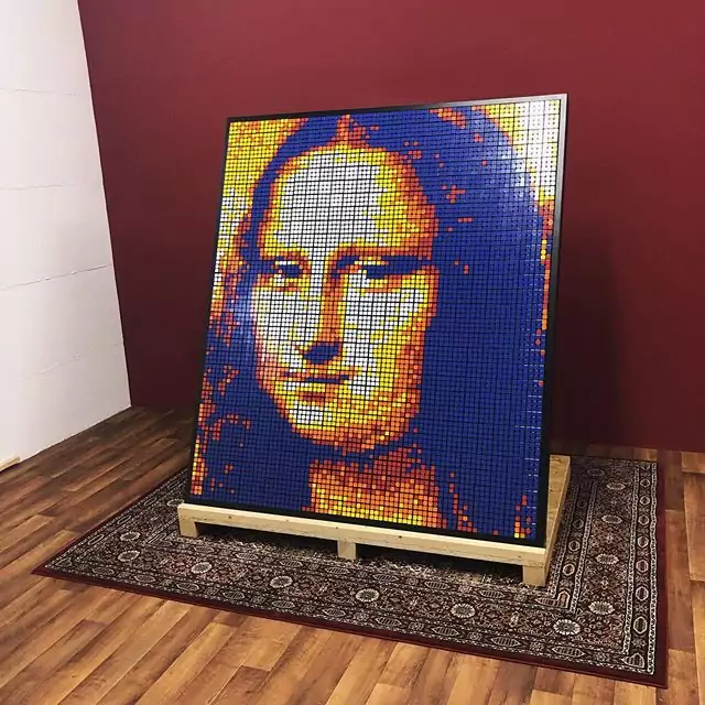 Мона Лиза из кубиков
